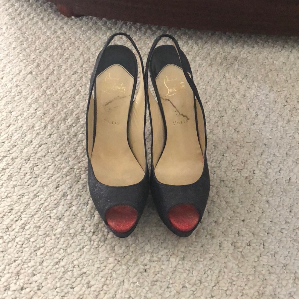 Authentic Christian Louboutin peep toes